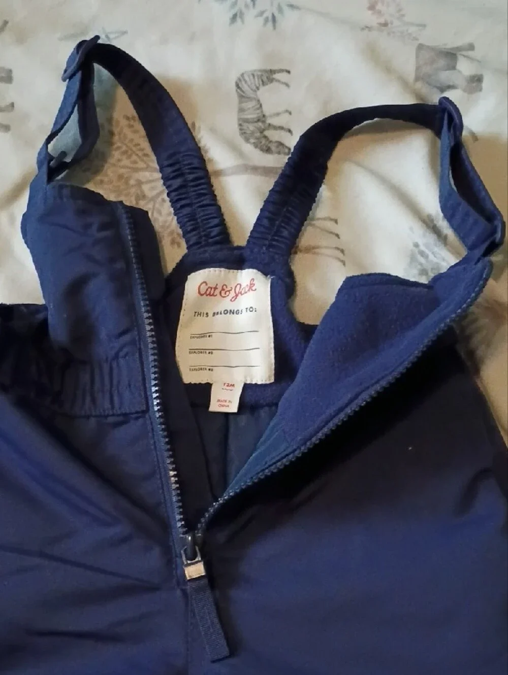 Cat & Jack Navy Blue Kids Snow Bib Puffers